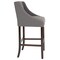 Merrick Lane Hadleigh Upholstered Barstool 30" High Transitional Tufted Barstool with Accent Nail Trim